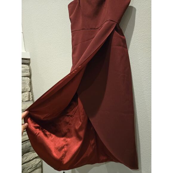 Monique Lhullier Women's Long Sweetheart Formal Dress Size 8 Tulip Hem - Picture 5 of 14